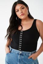 Forever21 Plus Size Sleeveless Hook-and-eye Crop Top