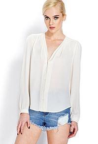 Forever21 Poetic V-neck Blouse