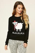 Forever21 Women's  Balalalala Holiday Pj Sweater