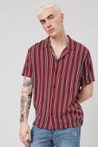 Forever21 Cuban Collar Striped Shirt