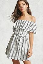 Forever21 Stripe Off-the-shoulder Mini Dress