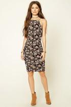 Forever21 Women's  Floral Print Square-neck Dress