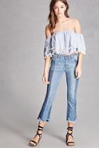Forever21 Patchwork Flared Ankle Jeans