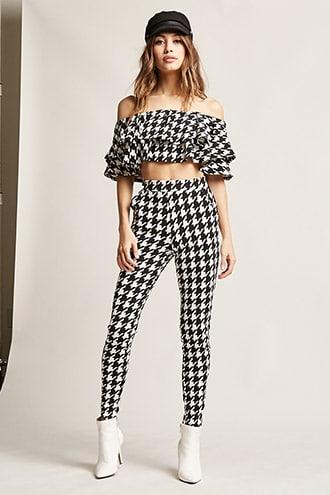 Forever21 Eta Houndstooth Knit Pants