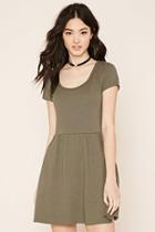 Forever21 Women's  Two-pocket Fit And Flare Dress