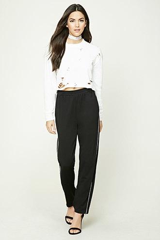 Forever21 Zippered Ankle Sweatpants