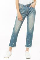 Forever21 Bleach Splatter Straight-leg Jeans