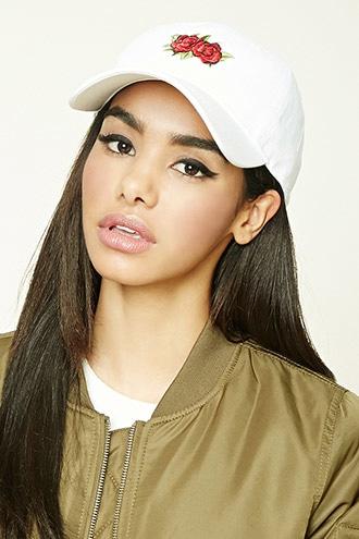 Forever21 Floral Patch Baseball Cap