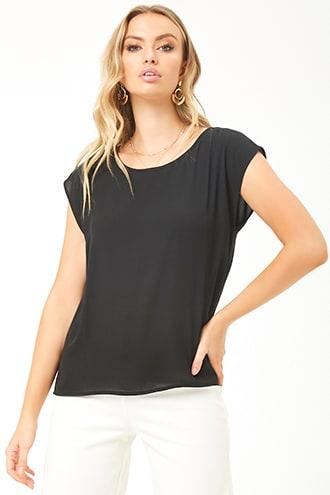 Forever21 Chiffon Cap Sleeve Top