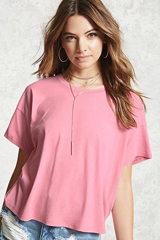 Forever21 Crescent Hem Knit Tee
