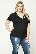 Forever21 Plus Size Distressed Tee