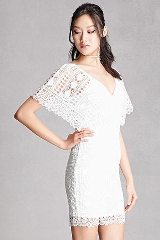 Forever21 Crochet Overlay Sheath Dress