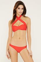 Forever21 Women's  Red Cheeky Bikini Bottoms