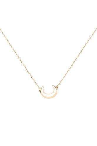 Forever21 Gold Half Moon Pendant Necklace