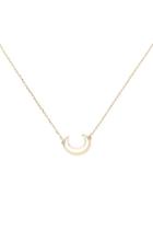 Forever21 Gold Half Moon Pendant Necklace