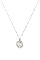 Forever21 Silver & Clear Circle Pendant Necklace