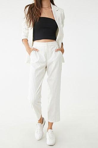 Forever21 Striped Linen-blend Pants