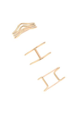 Forever21 Gold Caged Ring Set