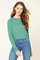 Forever21 Women's  Peacock French Terry Knit Pullover