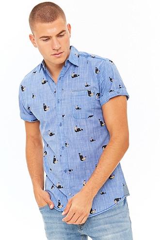Forever21 Drill Clothing Toucan Print Shirt