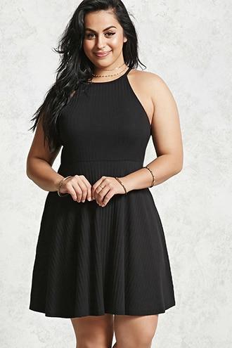 Forever21 Plus Size Caged Skater Dress