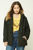 Forever21 Plus Women's  Black Plus Size Utility Jacket