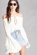 Forever21 Tiered Sleeve Crop Top