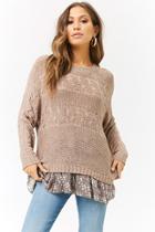 Forever21 Floral Hem Knit Sweater