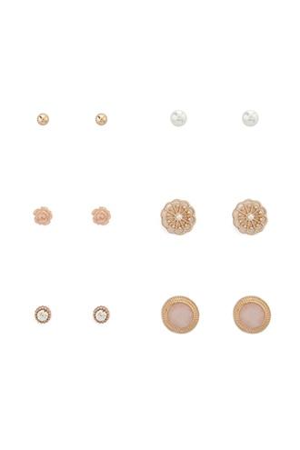 Forever21 Faux Gem Floral Stud Set