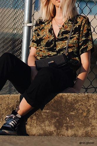 Forever21 Boxy Camo Print Shirt