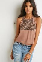 Forever21 Ornate-embroidered Tank