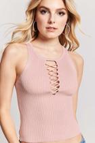 Forever21 Sleeveless Lace-up Top