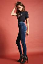 Forever21 Distressed High-rise Mom Jeans