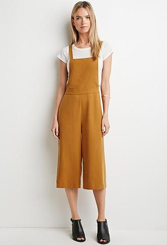Love21 Textured Culotte Overalls