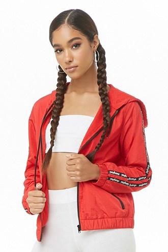 Forever21 Shanghai Striped-trim Windbreaker