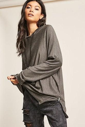 Forever21 Hooded Dolman-sleeve Top