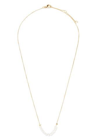 Forever21 Beaded Birthstone Necklace (clear/gold)