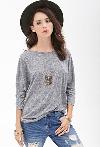 Forever21 Linen-blend Dolman Tee