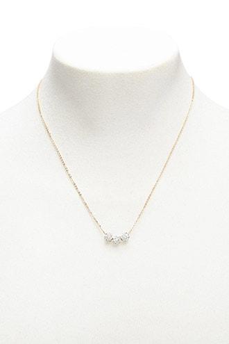 Forever21 Rhinestone Bauble Charm Necklace