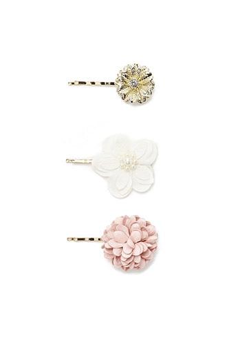 Forever21 Cream & Gold Floral Bobby Pin Set