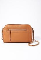 Forever21 Chained Faux Leather Crossbody (tan)
