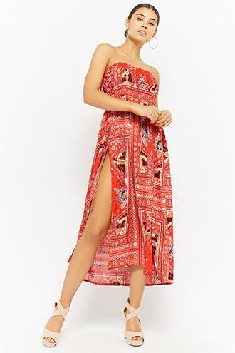Forever21 Selfie Leslie Abstract Print Maxi Skirt