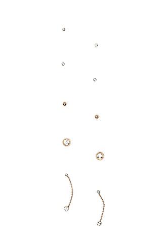 Forever21 Chained Rhinestone Stud Set