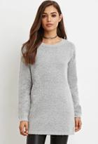 Forever21 Women's  Longline Marled Knit Sweater