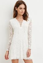 Forever21 Women's  Embroidered Lace Mini Dress