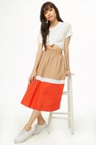 Forever21 Colorblocked Midi Skirt