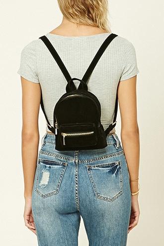 Forever21 Velvet Mini Backpack