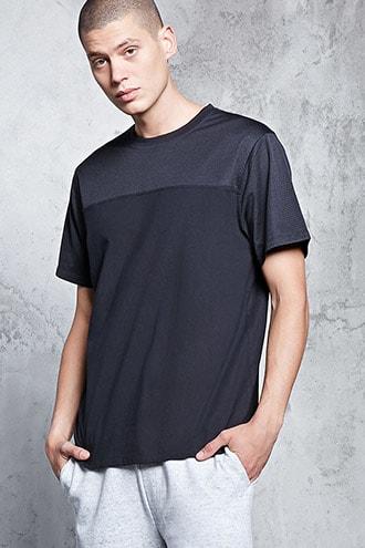 Forever21 Mesh Crew Neck Tee