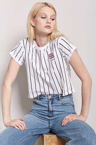Forever21 Stripe London Graphic Tee