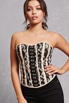Forever21 Contrast Lace Corset Top